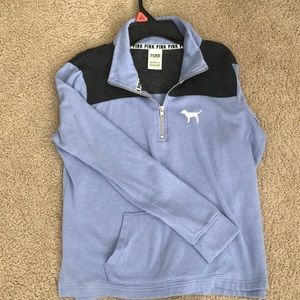 PINK quarter-zip sweatshirt